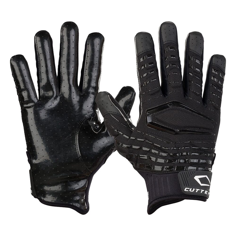 football handschuhe receiver Cutters Adult Gamer 5.0 Padded Receiver Gloves, Black / L
