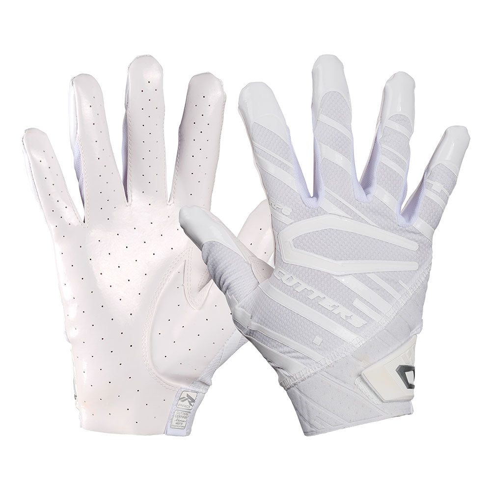 Rev Pro 6.0 White Receiver Football Gloves | Cutters Sports