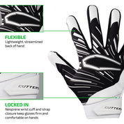 FLEXIBLE - Lightweight, streamlined back of hand;
LOCKED IN - Neoprene wrist cuff and strap closure keep gloves firm and comfortable on hands
