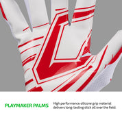 PLAYMAKER PALMS - High performance silicone grip material delivers long-lasting stick all over the field.