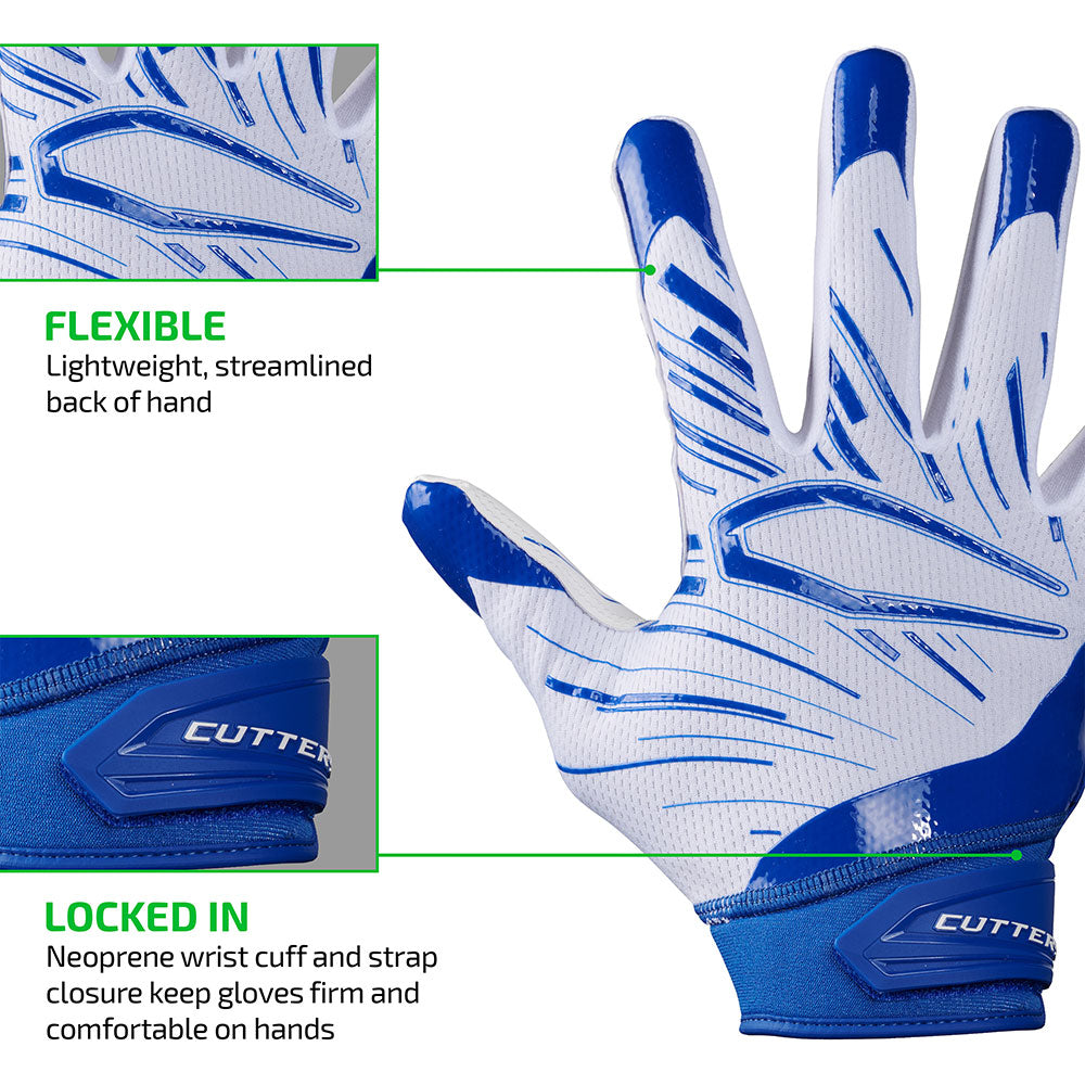 FLEXIBLE - Lightweight, streamlined back of hand;
LOCKED IN - Neoprene wrist cuff and strap closure keep gloves firm and comfortable on hands