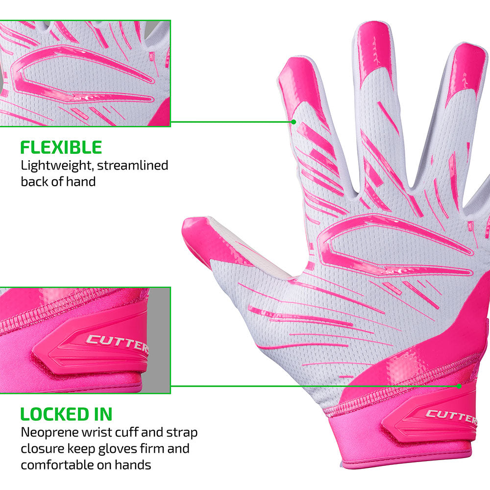 FLEXIBLE - Lightweight, streamlined back of hand;
LOCKED IN - Neoprene wrist cuff and strap closure keep gloves firm and comfortable on hands