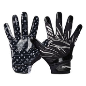 Cutters Sports Game Day Pro LE Receiver Football Gloves - Black/White Lux - Front and Back of Glove