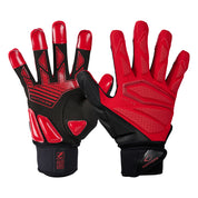 Cutters Sports Force 6.0 Red Lineman Football Gloves - Ideal For 7v7, Youth, High School, and Collegiate Play