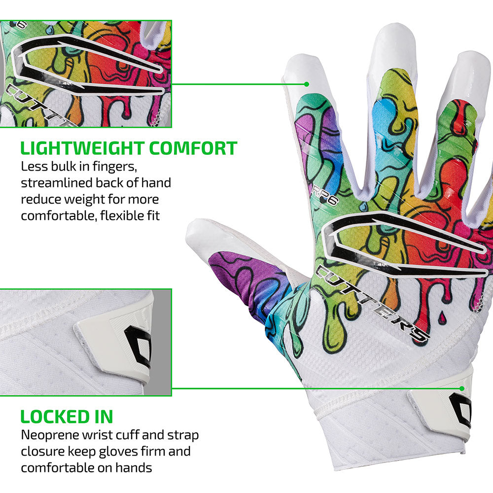 LIGHTWEIGHT COMFORT - Less bulk in fingers, streamlined back of hand reduce weight for more comfortable, flexible fit;
LOCKED IN - Neoprene wrist cuff and strap closure keep gloves firm and comfortable on hands