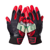 Cutters Sports Money Mouth Rev Pro 5.0 Limited-Edition Receiver Football Gloves - Black/Red - Print Design on Back of Hand (Left & Right)