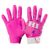 Cutters Sports Hi Mom Rev Pro 5.0 Limited-Edition Receiver Football Gloves - Pink - Front and Back of Glove