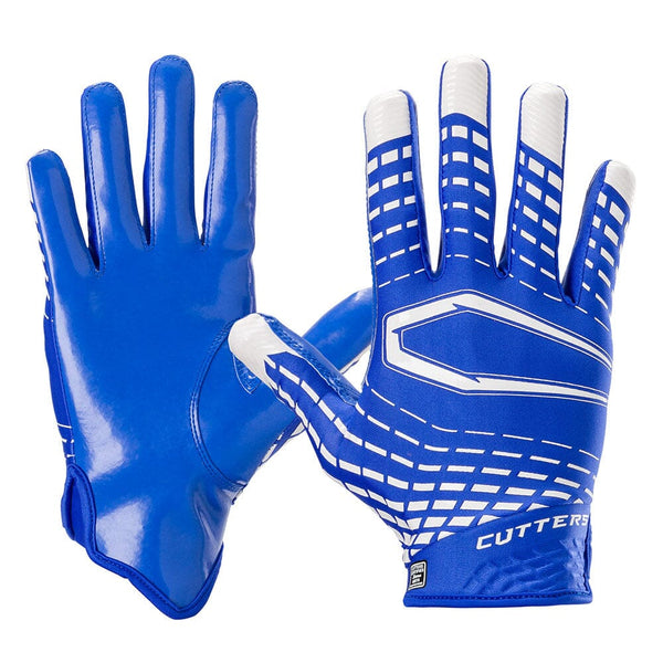 Rev 5.0 Royal Blue Football Receiver Gloves Cutters Sports