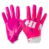 Cutters Sports Hi Mom Rev 5.0 Limited-Edition Youth Football Receiver Gloves - Pink - Front & Back of Hand