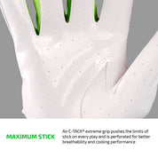 MAXIMUM STICK - Air C-TACK® extreme grip pushes the limits of stick on every play and is perforated for better breathability and cooling performance