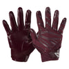 Cutters Sports Rev Pro 6.0 Solid Receiver Football Gloves - Maroon Red - Front and Back of Glove