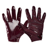 Cutters Sports Rev Pro 6.0 Solid Receiver Football Gloves - Maroon Red - Front and Back of Glove