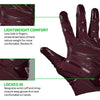 Rev Pro 6.0 (Maroon Red) Tech Features 1) LIGHTWEIGHT COMFORT: Less bulk in fingers, streamlined back of hand reduce weight for more comfortable, flexible fit. 2) LOCKED IN: Neoprene wrist cuff and strap closure keep gloves firm and comfortable on hands.