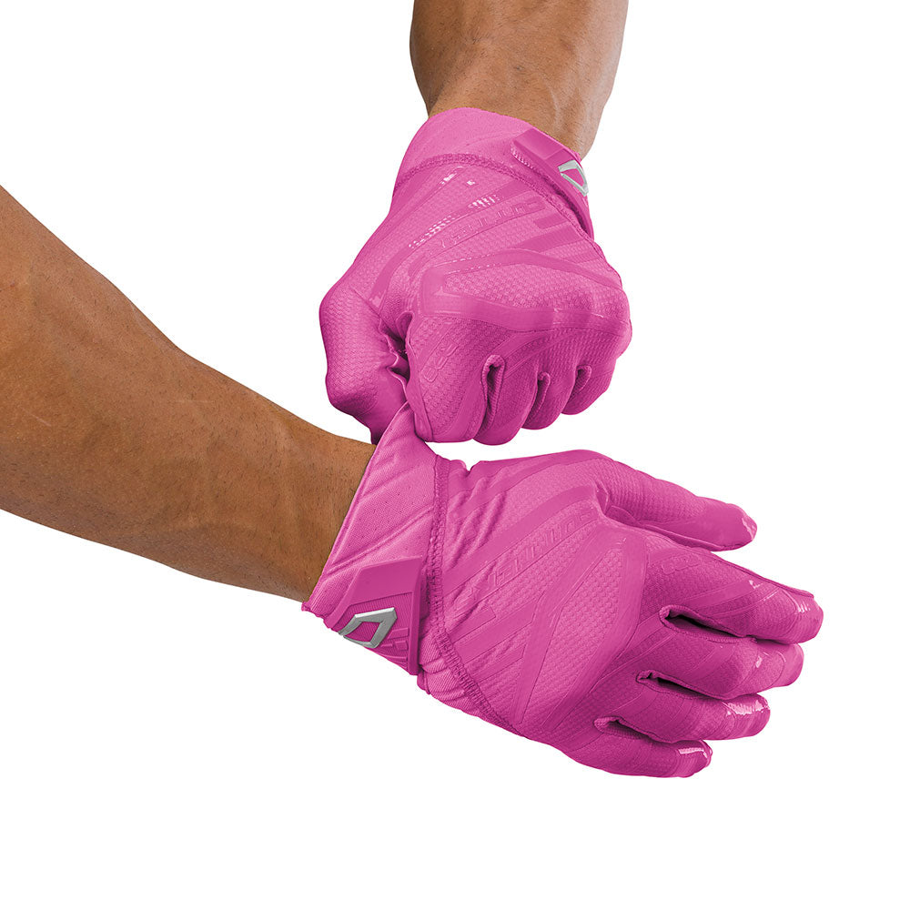 Pink football receiver gloves on sale