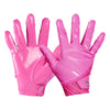 Cutters Sports Rev Pro 6.0 Solid Receiver Football Gloves - Pink - Front and Back of Glove