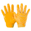 Cutters Sports Rev Pro 6.0 Solid Receiver Football Gloves - Gold Yellow - Front and Back of Glove