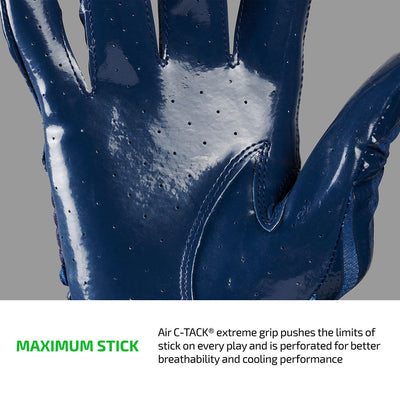 Rev Pro 6.0 (Navy Blue) Tech Features 1) MAXIMUM STICK: Air C-TACK® extreme grip pushes the limits of stick on every play and is perforated for better breathability and cooling performance.