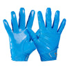 Cutters Sports Rev Pro 6.0 Solid Receiver Football Gloves - Columbia Blue - Front and Back of Glove