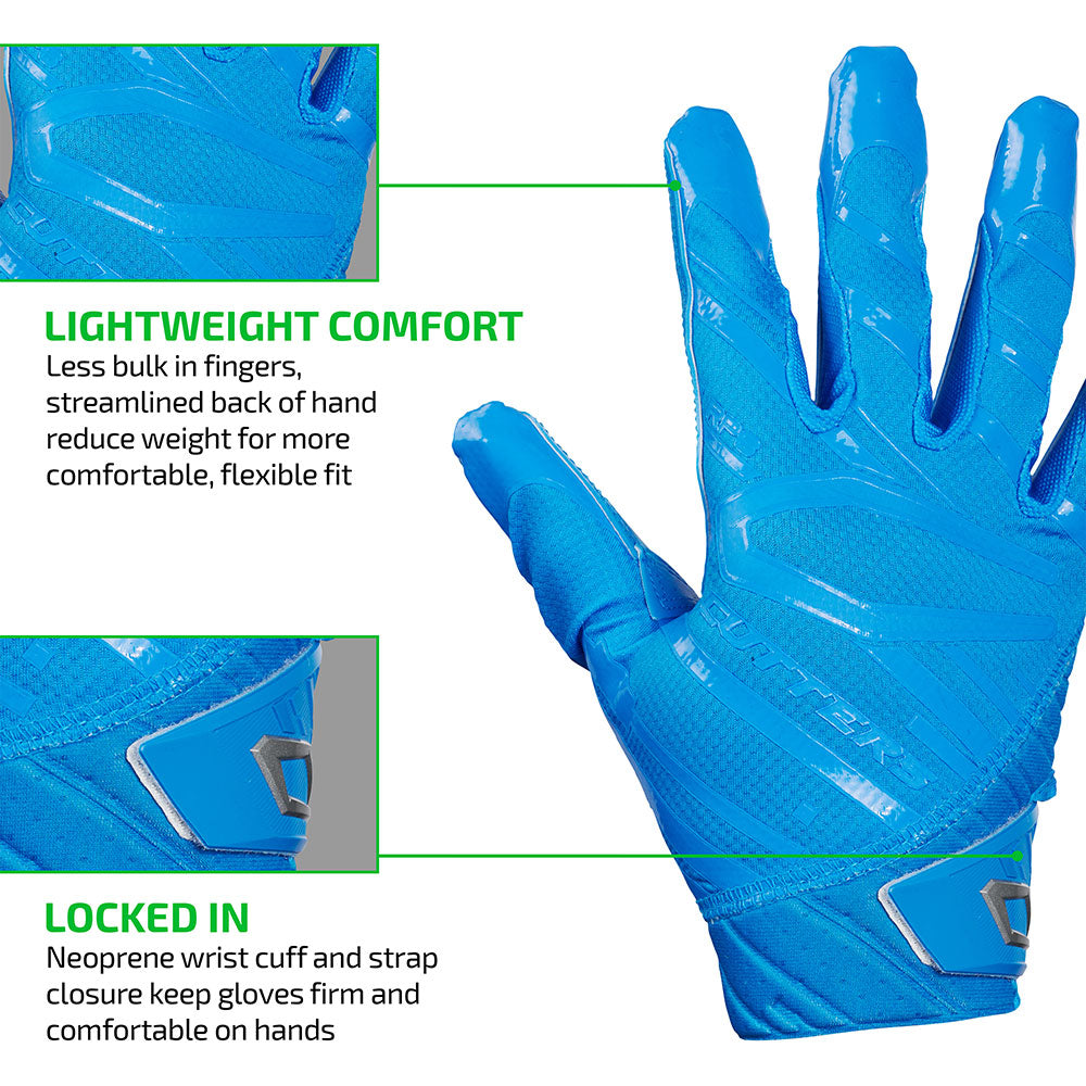 Cutters - Gant de Football américain Cutters S250 Rev bleu taille - L Cutters - Gant de Football américain Cutters S250 Rev bleu taille - L