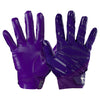 Cutters Sports Rev Pro 6.0 Solid Receiver Football Gloves - Purple - Front and Back of Glove