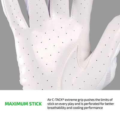 Rev Pro 6.0 (White) Tech Features 1) MAXIMUM STICK: Air C-TACK® extreme grip pushes the limits of stick on every play and is perforated for better breathability and cooling performance.