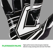 PLAYMAKER PALMS - High performance silicone grip material delivers long-lasting stick all over the field.