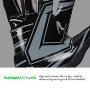 PLAYMAKER PALMS - High performance silicone grip material delivers long-lasting stick all over the field.