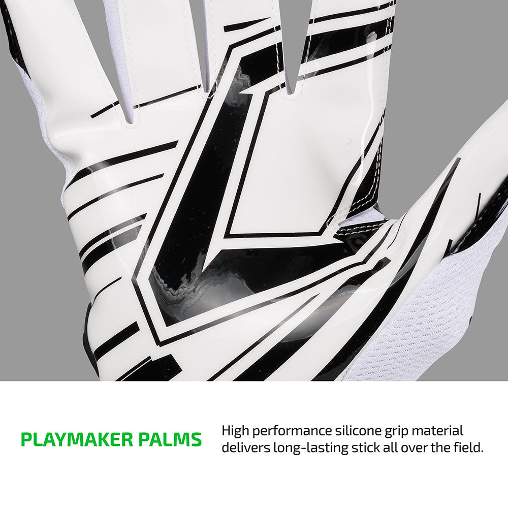 PLAYMAKER PALMS - High performance silicone grip material delivers long-lasting stick all over the field.