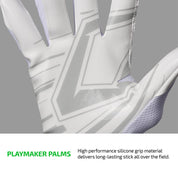 PLAYMAKER PALMS - High performance silicone grip material delivers long-lasting stick all over the field.