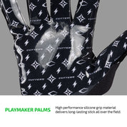 PLAYMAKER PALMS - High performance silicone grip material delivers long-lasting stick all over the field.