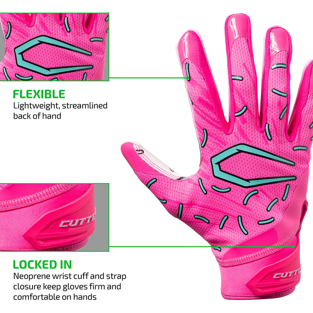 FLEXIBLE - Lightweight, streamlined back of hand; LOCKED IN - Neoprene wrist cuff and strap closure keep gloves firm and comfortable on hands