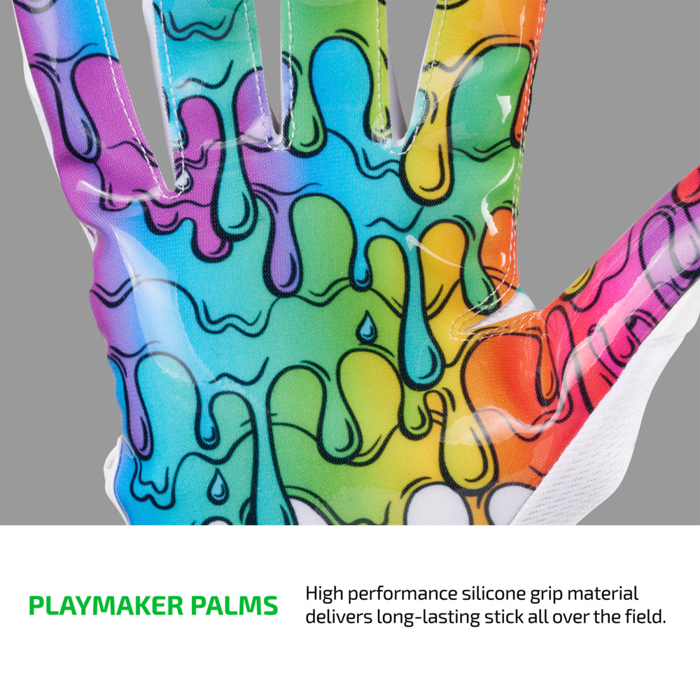 PLAYMAKER PALMS - High performance silicone grip material delivers long-lasting stick all over the field.