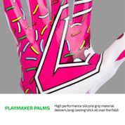 PLAYMAKER PALMS - High performance silicone grip material delivers long-lasting stick all over the field.