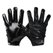 Cutters Sports Gamer 6.0 Padded Black Receiver Football Gloves - Ideal For 7v7, Youth, High School, and Collegiate Play