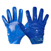Cutters Sports Gamer 6.0 Padded Royal Blue Receiver Football Gloves - Ideal For 7v7, Youth, High School, and Collegiate Play