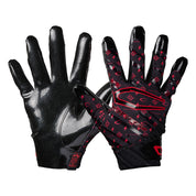 Cutters Sports Rev Pro 6.0 LE Receiver Football Gloves - Black/Red Lux - Front and Back of Glove
