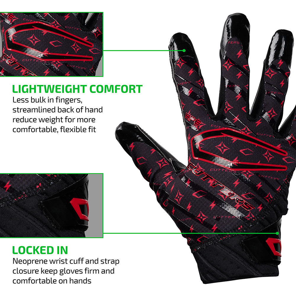 receiver handschuhe test Cutters Adult Rev Pro 6.0 Receiver Gloves LE, Black/Red Lux / XL