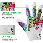 LIGHTWEIGHT COMFORT - Less bulk in fingers, streamlined back of hand reduce weight for more comfortable, flexible fit;

LOCKED IN - Neoprene wrist cuff and strap closure keep gloves firm and comfortable on hands