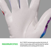 MAXIMUM STICK - Air C-TACK® extreme grip pushes the limits of stick on every play and is perforated for better breathability and cooling performance