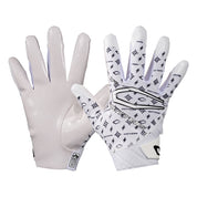 Cutters Sports Rev Pro 6.0 LE Receiver Football Gloves - White/Black Lux - Front and Back of Glove