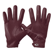 Cutters Rev Pro 7.0 Solid Receiver Gloves in Maroon, shown from the back and palm