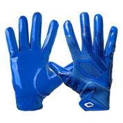Cutters Rev Pro 7.0 Solid Receiver Gloves in Royal Blue, shown from the back and palm