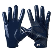 Cutters Rev Pro 7.0 Solid Receiver Gloves in Navy, shown from the back and palm
