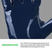 Close-up of Navy Cutters Rev Pro 7.0 perforated Air C-TACK grip palm for maximum stick and breathability