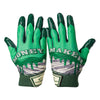 Cutters Sports Money Maker Rev Pro 5.0 Limited-Edition Receiver Football Gloves - Green - Print Design on Back of Hand (Left & Right)