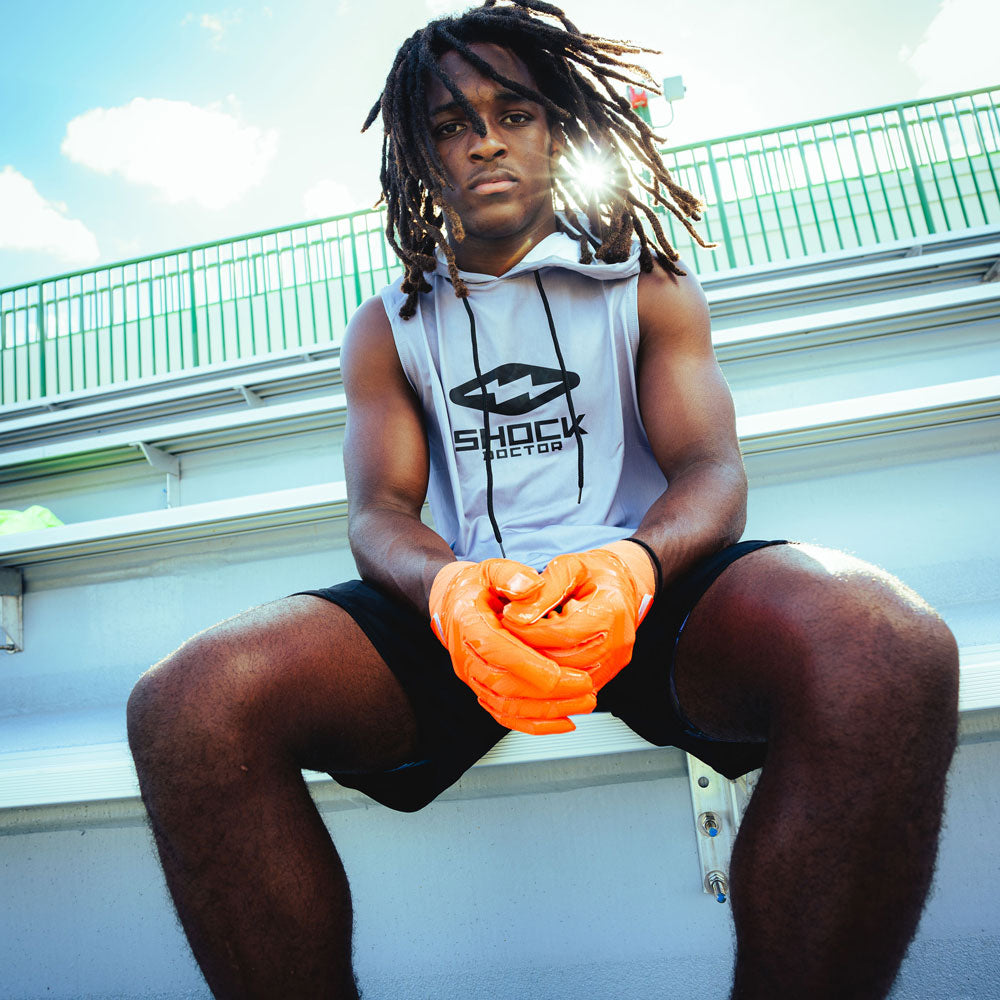Rev Pro 6.0 Orange Football Receiver Gloves | Cutters Sports