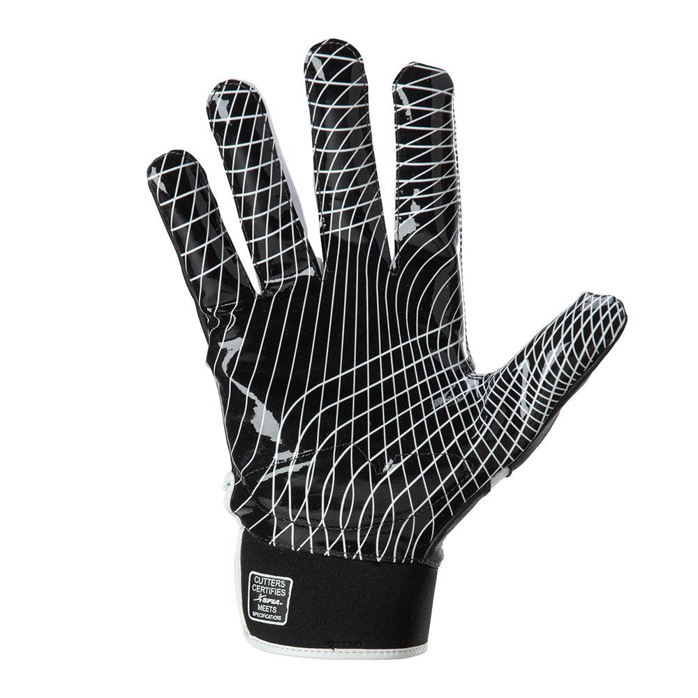 Cutters Game Day Padded Glove (Black - Adult-S/M)