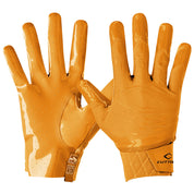 Cutters Sports Rev Pro 5.0 Solid Yellow Gold Football Receiver Gloves - Front and Back of Glove