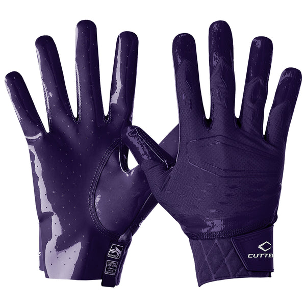 Rev Pro 5.0 Football Purple Receiver Gloves Cutters Sports