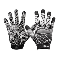 Black Game Day Receiver Football Gloves Cutters Sports